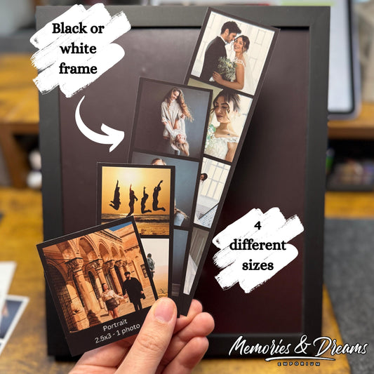 Magnetic Photo Strip Custom Gift for Wedding Party Favor Magnet for Father's Day Gift Personalized Save the Date Flexible Magnet Milestone