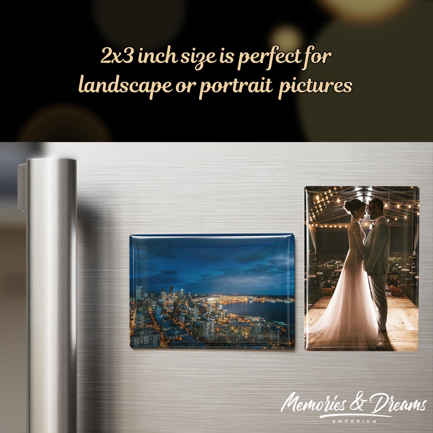 2x3 Custom Photo Magnets - Personalized Metal Fridge Magnets Graduation Milestone Gift, Wedding Decor Custom Fridge Magnet, Vacation Gift